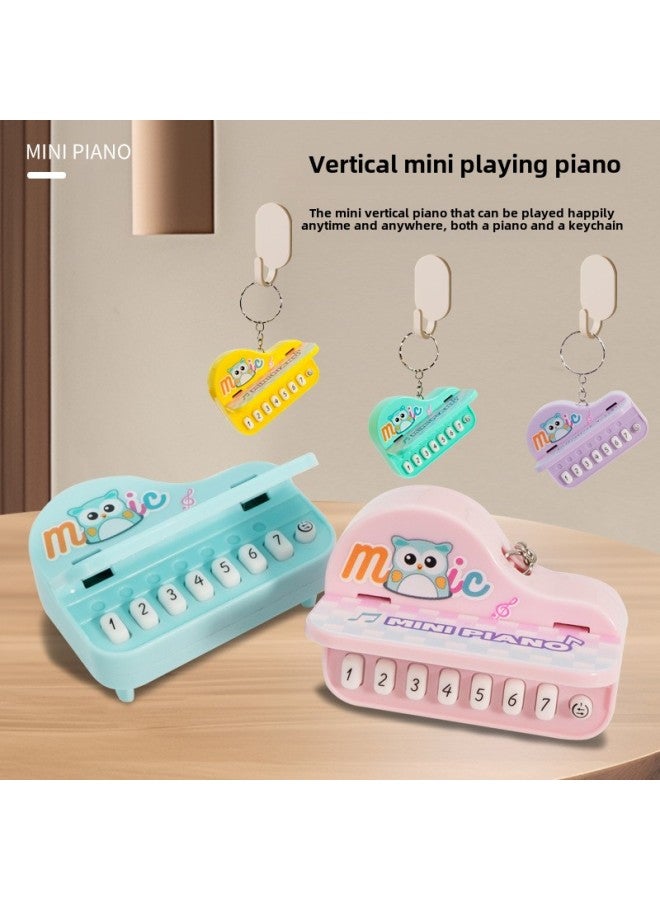 Mini Electronic Small Piano Keychain Pendant Luminous Music Electronic Organ Toy Children's Creative Small Gifts Wholesale-Color:Macaroon Powder ]  - Image 3