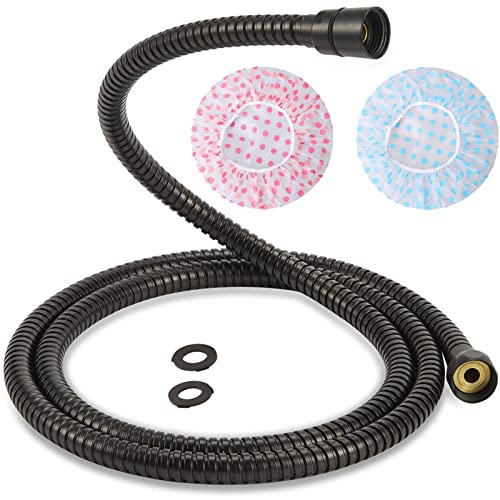 TRIPHIL Kink-free Shower Hoses for Handheld Showerhead Hose Replacement Flexible Metal Shower Tube Extension 360 Degree Swivel Anti-twist Brass Nuts Stainless Steel Sleeve Oil Rubbed Bronze 59 Inches - Image 1