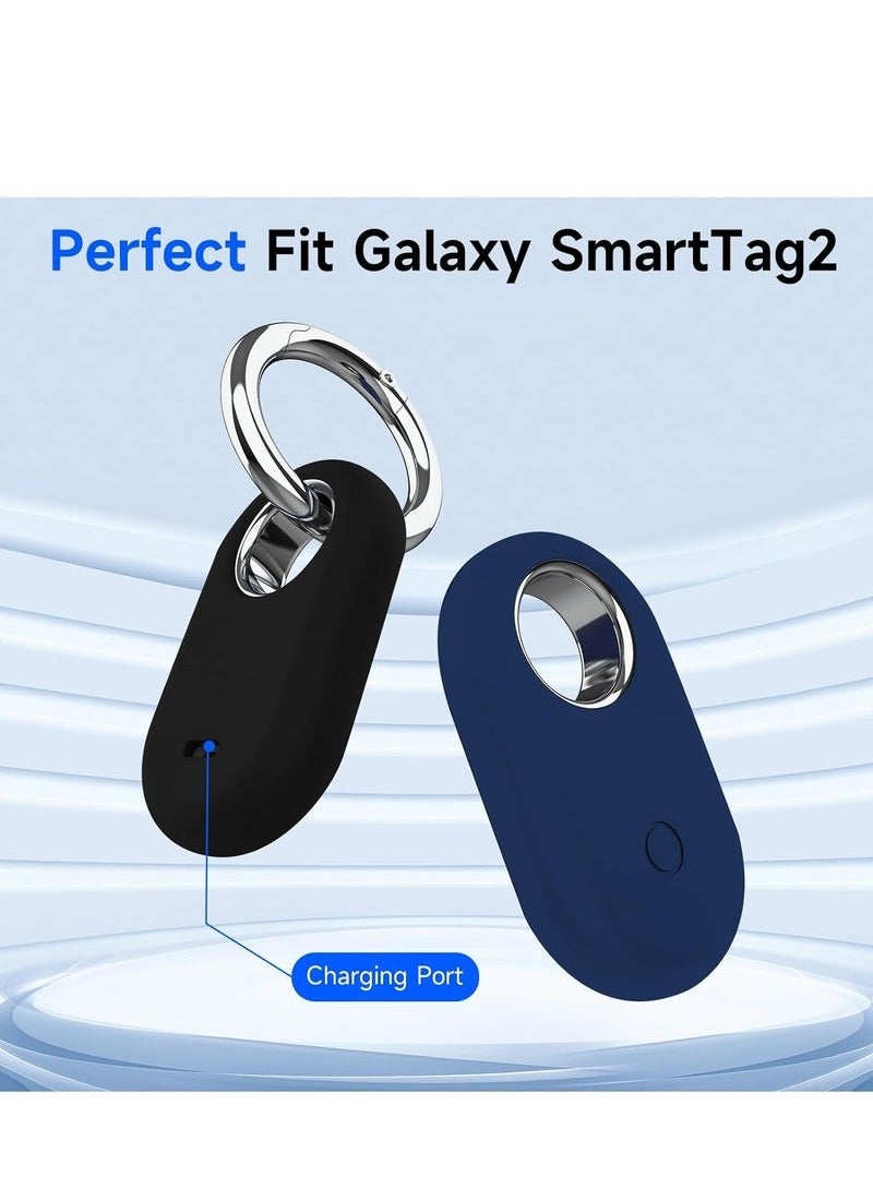 Compatible with Samsung Smart tag 2 case, Silicone Protective Case for Galaxy Smart Tag 2 with Key Ring, Anti-Scratch for Backpacks, Car Keys,Luggage, Valuables and More (2-pack) - Image 5