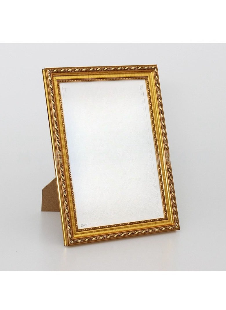 Generic - Pack of 2, A4 Photo Frame, Minimalist Rectangular Photo Picture Frame, 21x30centimeter, Gold - Image 1