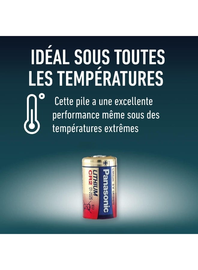 Panasonic CR2 Lithium Battery 3V (1-Pack) - High Power for Cameras, Golf Rangefinders & Smart Sensors - Long Lasting Photo Power (CR-2W/1BE) - Image 2