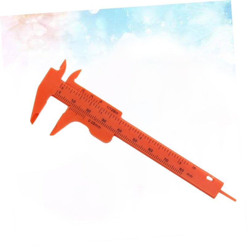 5 قطع برتقالية من الفرجار البلاستيكي الصغير المحمول لقياس الدقة - Image 4