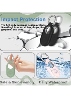 SANMUGEED 2 Pack Holder Case Compatible with Samsung Galaxy SmartTag 2 with Key Ring  - Image 3