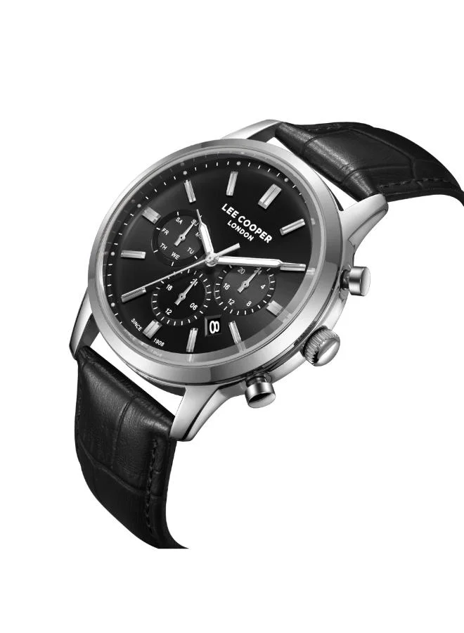 Lee Cooper Men's Leather Multi Function Watch LC08186.351 - 43 mm