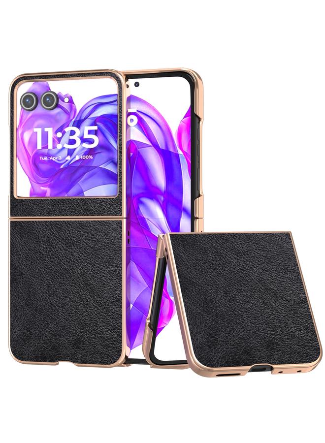 اس-توب جراب لهاتف موتورولا رازر 50 / رازر 60، جراب هاتف من البولي يوريثان مطلي بالكهرباء النانوية بلونين من نسيج الليتشي - Image 1