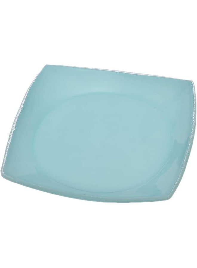Rosa By Fathy Mahmoud Sega High Quality Glass Plate, 19 * 19Cm - Quadrado Turquoise - Image 1
