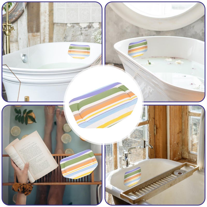 Foam Bathtub Pillow Headrest With Suction Cups For Neck And Head Support - Image 4