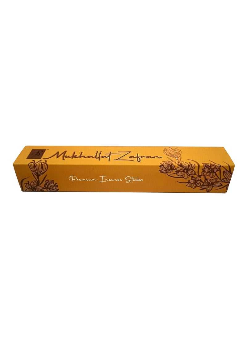 Premium Incense Sticks, Mukhallat Zafran (Saffron Fragrance),50g, Aromatherapy, Kesar Agarbatti, Smoke burning, 45 minutes Lasting Relaxing Notes for Home, Office, Dinner Nights, Celebration events  - Image 1