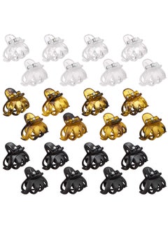 Expressions Expressions 24pc Mini Octopus Hair Clips Variety Pack  Clear Tortoise  Black Professional Quality Hair Accessories For Everyday Styling 