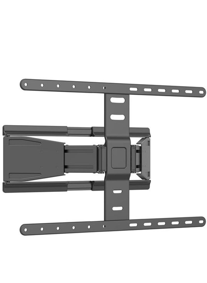 هامود حمود، حامل جداري فائق النحافة للتلفزيون بحركة كاملة من 43 إلى 90 بوصة. يدعم حتى 600 × 400. زاوية عرض من 19.5 إلى 250 مم. يتضمن ميزانًا للتعليق. إمالة 7 دوارة. أقصى حمولة 50 كجم. لون أسود مطفي. - Image 1