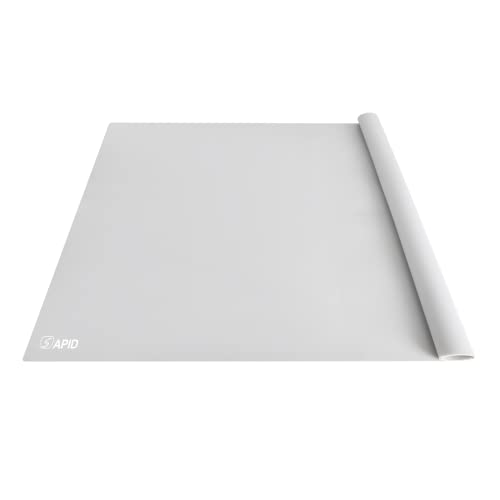 SAPID Extra Large Silicone Mat 36" x 24" Place Mats, Heat Resistant Mat for Kitchen Countertop Protector, Thick Placemats Washable Silicone Mats for Kitchen Counter Mat Dining Table Mat, Grey, Sapid - Image 1