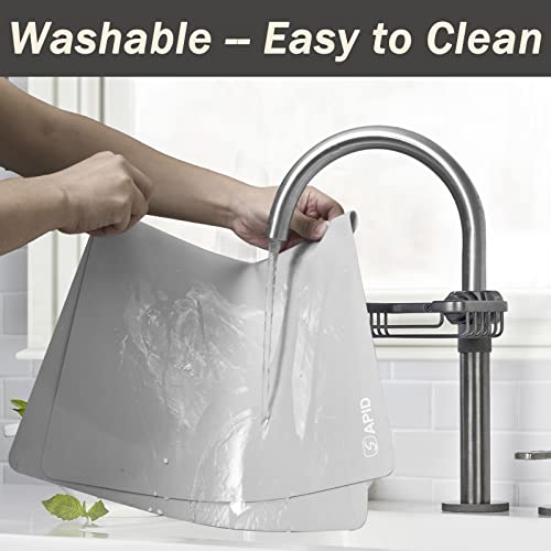 SAPID Extra Large Silicone Mat 36" x 24" Place Mats, Heat Resistant Mat for Kitchen Countertop Protector, Thick Placemats Washable Silicone Mats for Kitchen Counter Mat Dining Table Mat, Grey, Sapid - Image 5