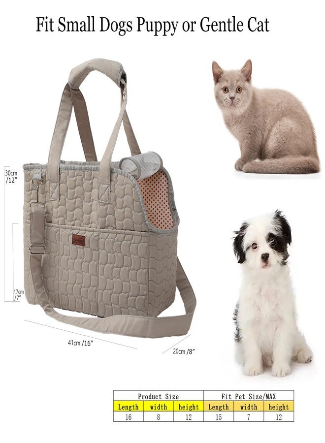 Patazone Small Dog Purse Rabbits Carrier Bag,Adult Cat/Puppy Carriers Bunny Bag with Multiple Pockets,Breathable Mesh Soft Cushion,Traveling Pets Tote Picnic Outdoor 15lb (Grey2, Large) - Image 4