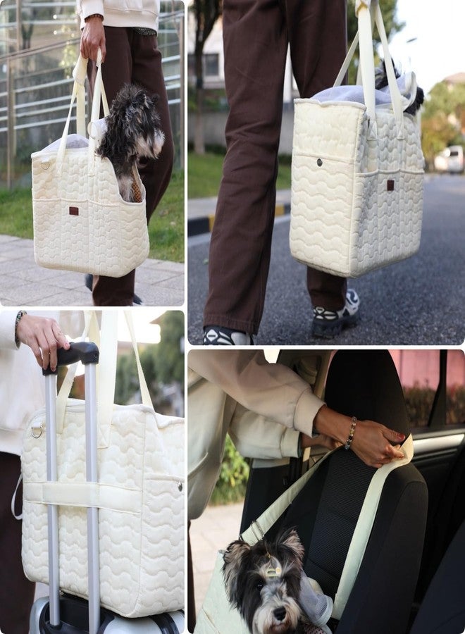 Patazone Small Dog Purse Rabbits Carrier Bag,Adult Cat/Puppy Carriers Bunny Bag with Multiple Pockets,Breathable Mesh Soft Cushion,Traveling Pets Tote Picnic Outdoor 15lb (Grey2, Large) - Image 3