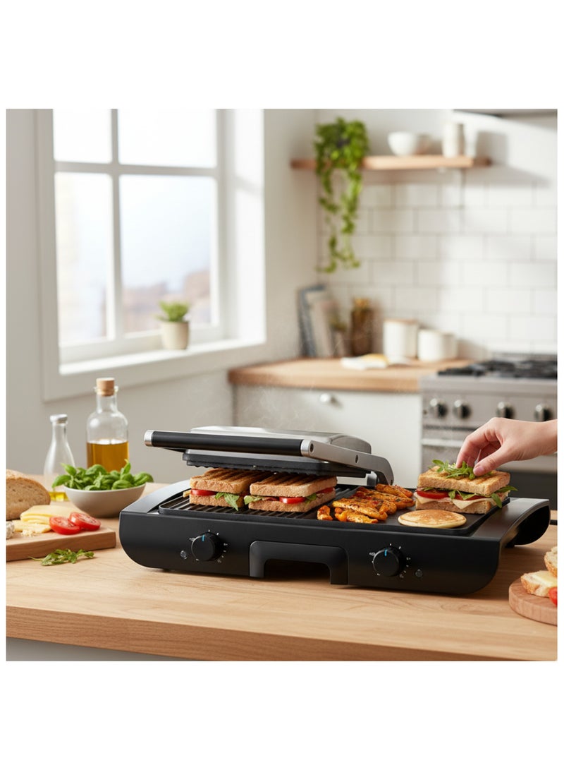 أريون اريون شواية تلامسية وكباس ساندويتش (1800 واط) XL | صانع وجبات متعدد الأغراض غير لاصق بتحكم قابل للتعديل بالحرارة - Image 3