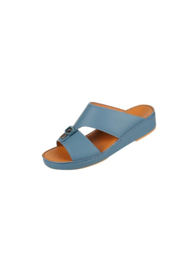 barjeel uno 008-3722 Barjeel Uno Mens Arabic Sandals BS 37 Blue  - Image 1