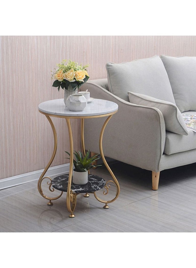 طاولة صغيرة دائرية بسيطة من الحديد فن القهوة أريكة أوروبية إبداعية للترفيه غرفة المعيشة شرفة حديثة - Image 2