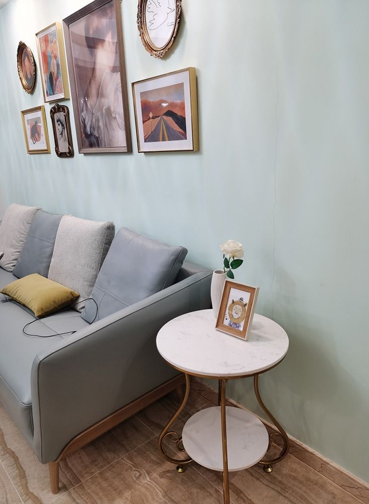 طاولة صغيرة دائرية بسيطة من الحديد فن القهوة أريكة أوروبية إبداعية للترفيه غرفة المعيشة شرفة حديثة - Image 5