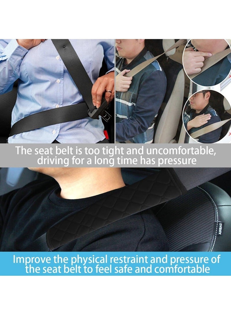 Car Seatbelt Pad Cover, 2PCS Seat Belt Shoulder Strap Covers Harness Pad for Car/Bag, Automotive Parts, Car Seat Belt Cushions，helps Avoid Friction on Shoulder and Neck, Fits All Cars and Packs - Image 4