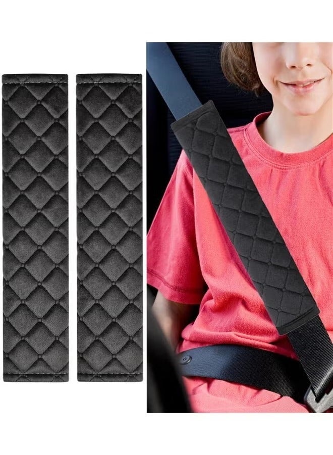 Car Seatbelt Pad Cover, 2PCS Seat Belt Shoulder Strap Covers Harness Pad for Car/Bag, Automotive Parts, Car Seat Belt Cushions，helps Avoid Friction on Shoulder and Neck, Fits All Cars and Packs - Image 1
