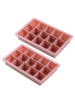 BLACKSTONE Silicone Ice Tray, 2 Piece Set, Ice Cube Mould Peach Color 15 Cubes  - Image 1