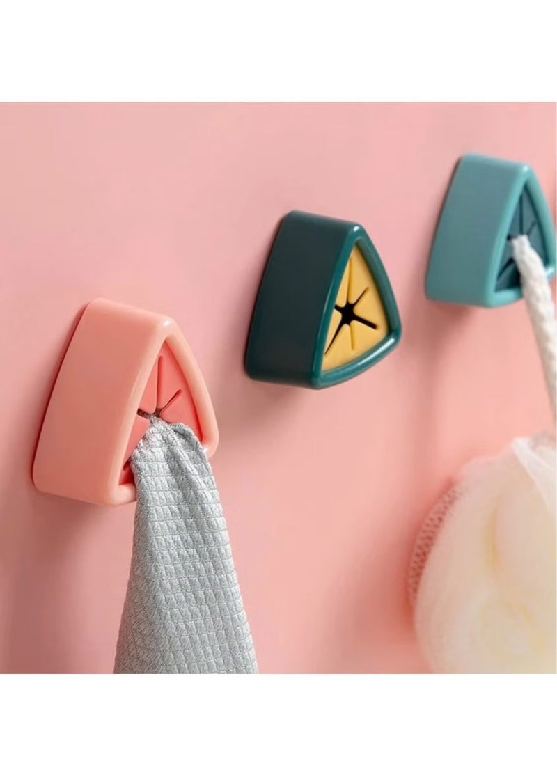 3 قطع حامل مناشف للمطبخ ذاتي اللصق بدون مصاصة رف حائطي لغسيل الملابس وقطعة القماش لا يتطلب الحفر شماعة تخزين منشفة اليد رف مناشف الأطباق أدوات المطبخ والحمام (ألوان مختلطة) - Image 1