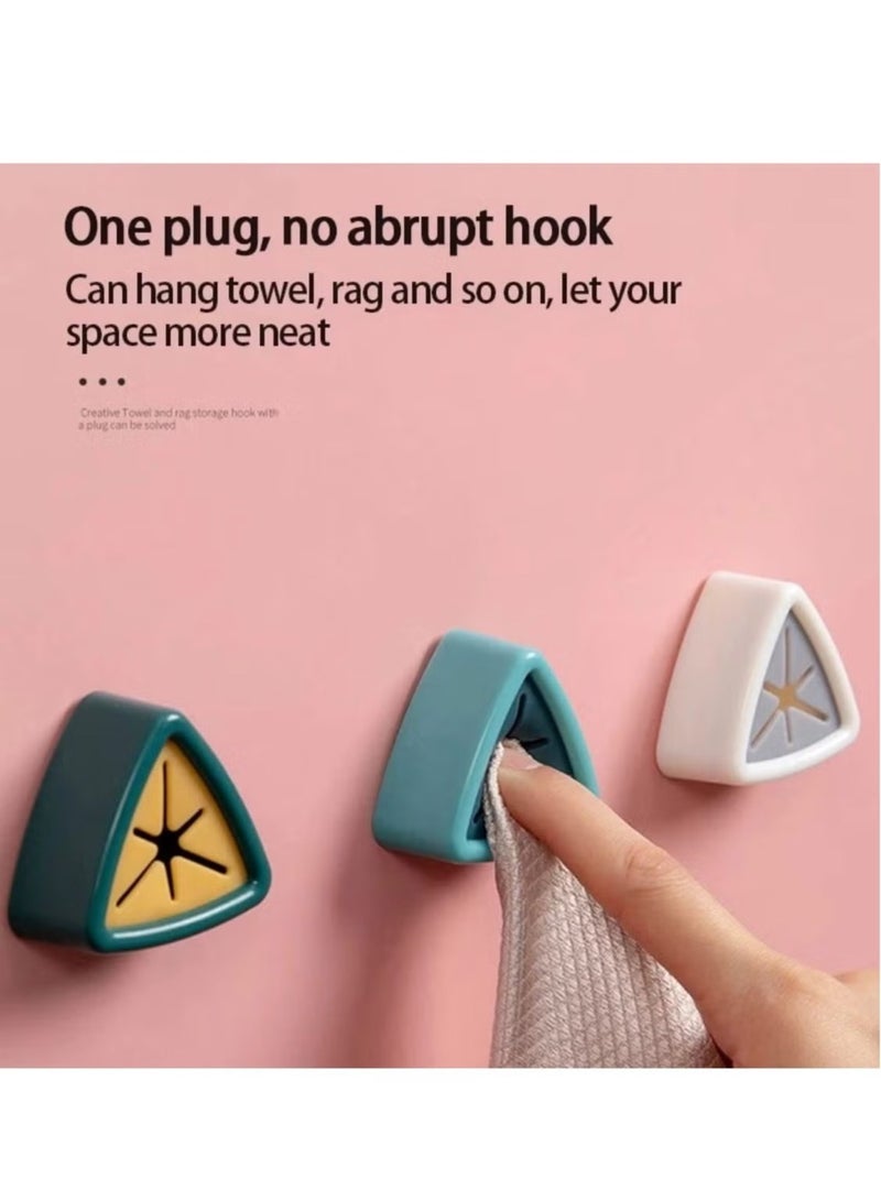 3 قطع حامل مناشف للمطبخ ذاتي اللصق بدون مصاصة رف حائطي لغسيل الملابس وقطعة القماش لا يتطلب الحفر شماعة تخزين منشفة اليد رف مناشف الأطباق أدوات المطبخ والحمام (ألوان مختلطة) - Image 2