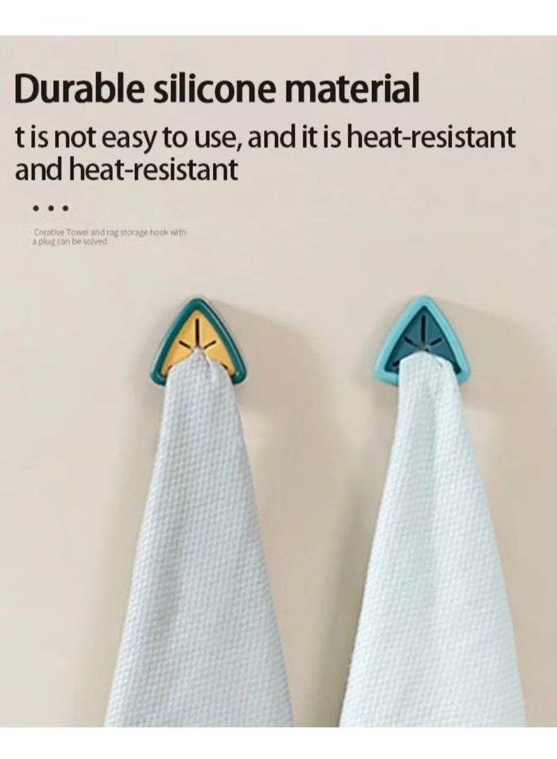 3 قطع حامل مناشف للمطبخ ذاتي اللصق بدون مصاصة رف حائطي لغسيل الملابس وقطعة القماش لا يتطلب الحفر شماعة تخزين منشفة اليد رف مناشف الأطباق أدوات المطبخ والحمام (ألوان مختلطة) - Image 5
