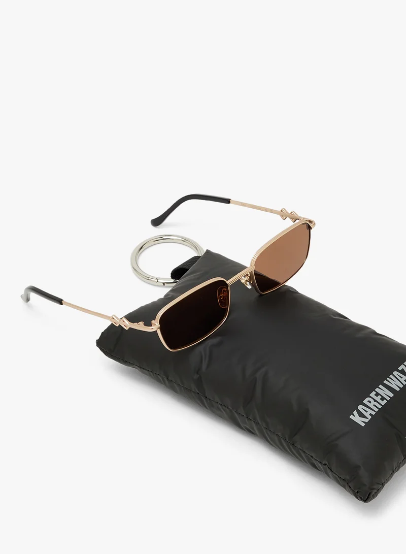 KAREN WAZEN Ellis Rectangle Sunglasses