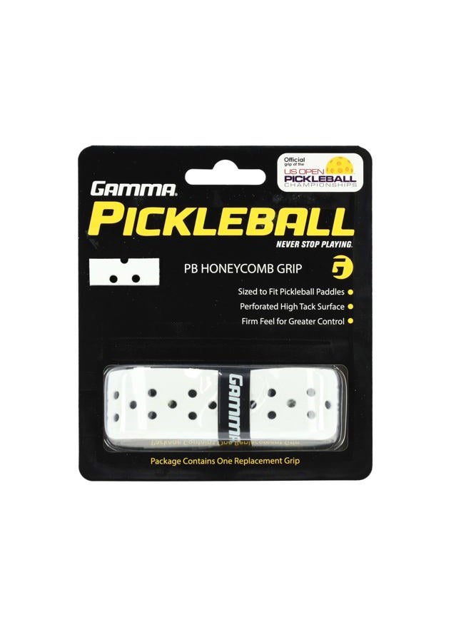 GAMMA Pickleball Honeycomb Replacement Grip, Moisture Wicking, Tacky, Extra Durable, White