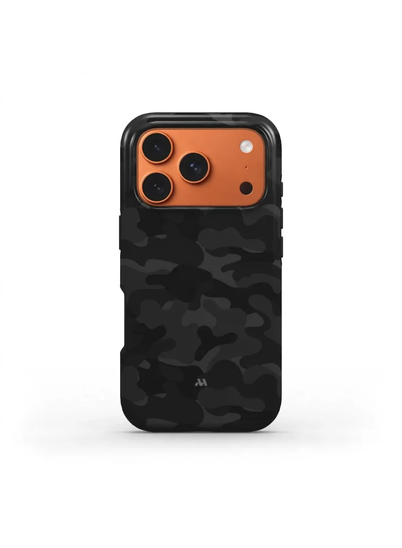 Mobcos iPhone 17 Pro Max Shadow Camo Premium Case Compatible with Hybrid Dual-Layer Hard Shell + Silicone Protection - Scratch-Resistant Shockproof Mobile Cover