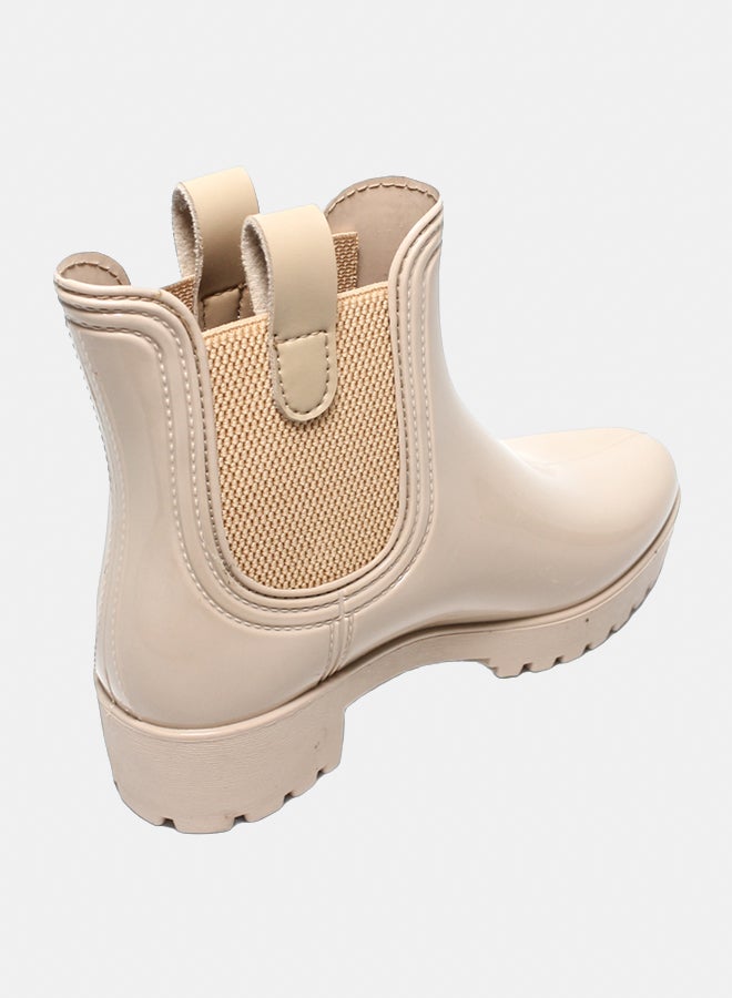 Glitter Women Half-Boots - Beige - Image 4