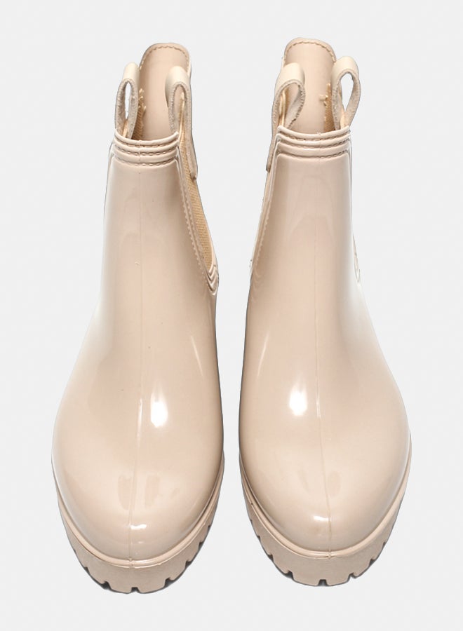 Glitter Women Half-Boots - Beige - Image 3