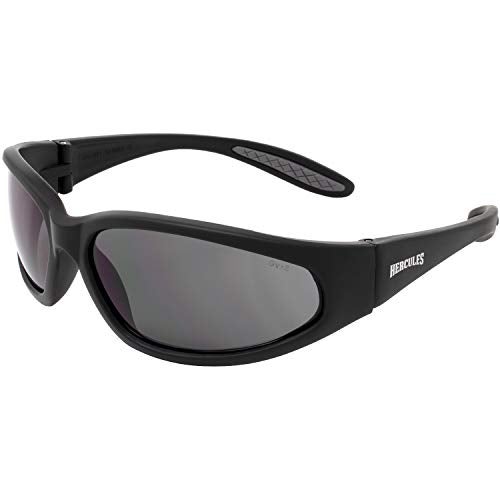 Global Vision Hercules Motorcycle Sunglasses Riding Glasses Anti-fog & ANSI Safety Rated Black Frame - Image 1