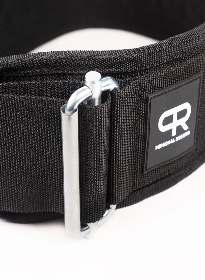 PR Personal Record Quick-Lock Weightlifting Belt - Ergonomic Fit, Durable and Lightweight Construction, Secure Fit and Performance, Power Weight Olympic Lifting, Men and Women (Black, Small) - Image 3