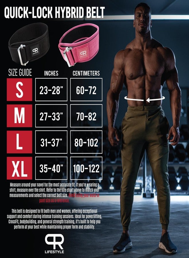 PR Personal Record Quick-Lock Weightlifting Belt - Ergonomic Fit, Durable and Lightweight Construction, Secure Fit and Performance, Power Weight Olympic Lifting, Men and Women (Black, Small) - Image 5