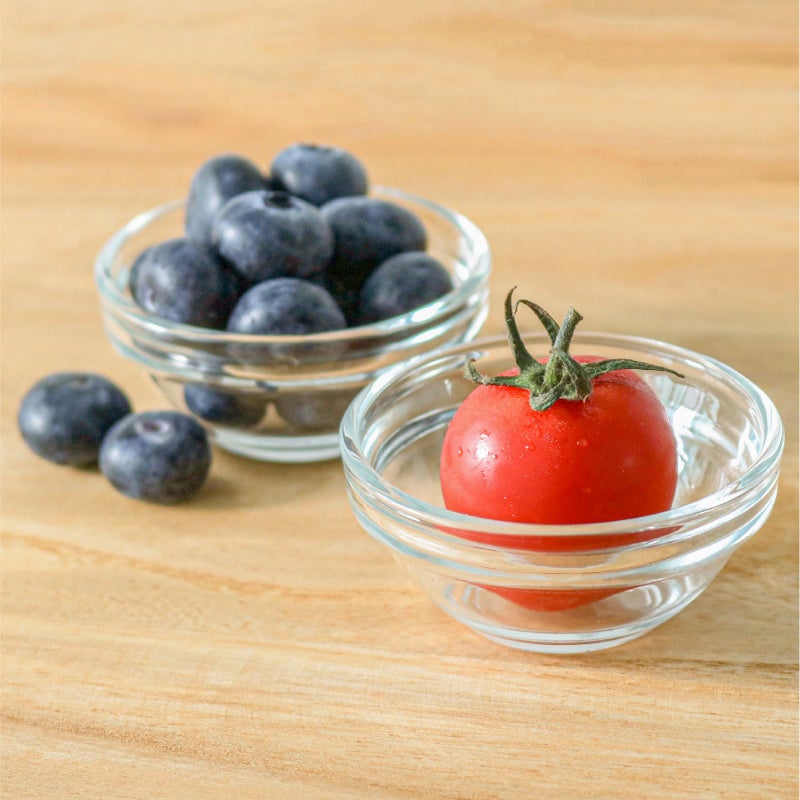 Iyulania 1.5 oz Clear Glass Bowl, Mini Prep Dish for Salt and Spices, Dishwasher and Microwave Safe, Stackable, Set of 6 - Image 5