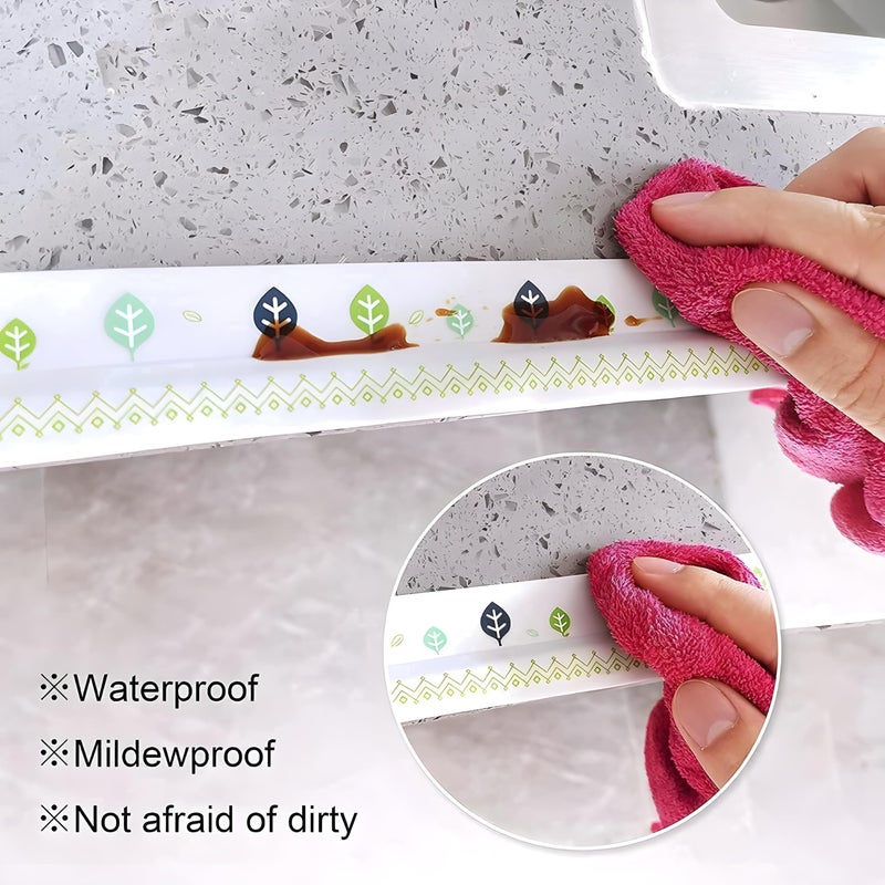 Self Adhesive PVC Oil Proof Caulk Strip for Kitchen and Bathroom – Sealing Tape for Tubs, Bathtub, Toilet – Waterproof & Moisture-Proof, Easy to Install – Random Multicolor Design - Image 5