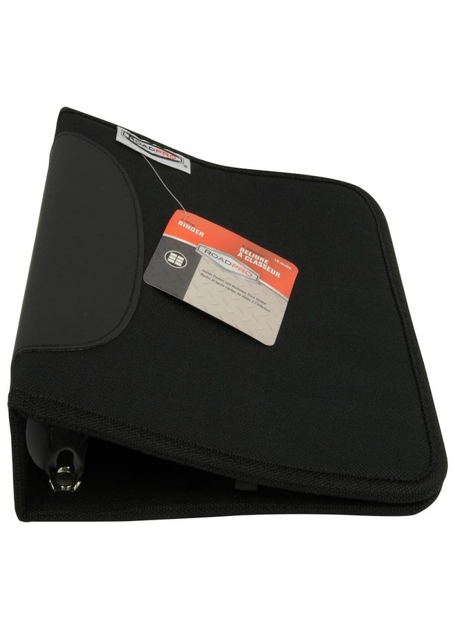 Roadpro LB-004BK 3-Ring Looseleaf Log Binder - Black - Image 2