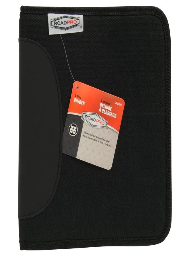 Roadpro LB-004BK 3-Ring Looseleaf Log Binder - Black - Image 1