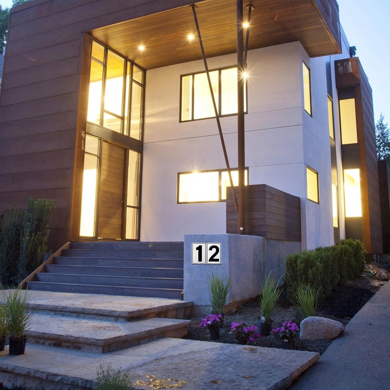 Kichwit Metal House Numbers Address Sign Reflective Aluminum Mailbox Number, 10 x 7 Inches, Number 4 - Image 3