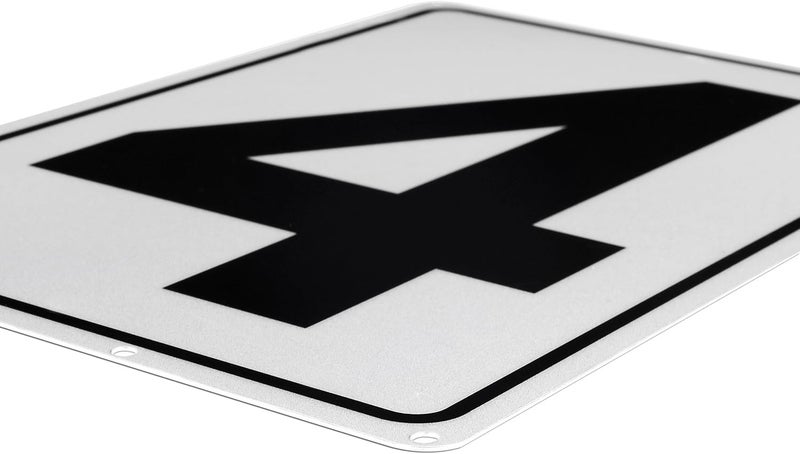 Kichwit Metal House Numbers Address Sign Reflective Aluminum Mailbox Number, 10 x 7 Inches, Number 4 - Image 2