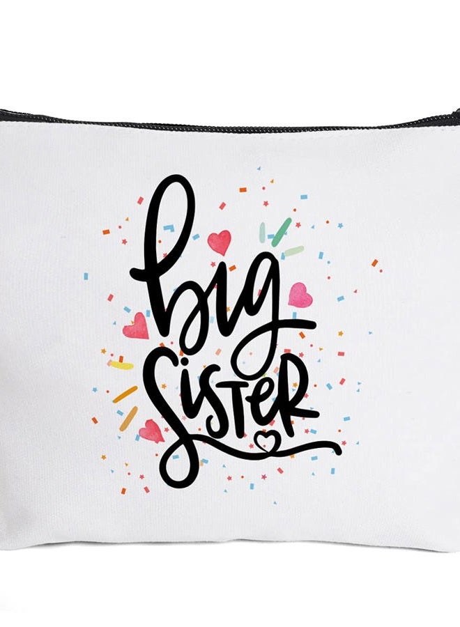 IHopes+ Cute Big Sister Reusable Makeup Bag Big Sister Gifts for Little Girls Best Sister Eco-Friendly Makeup Bag Gifts for Birthday Christmas - Image 1