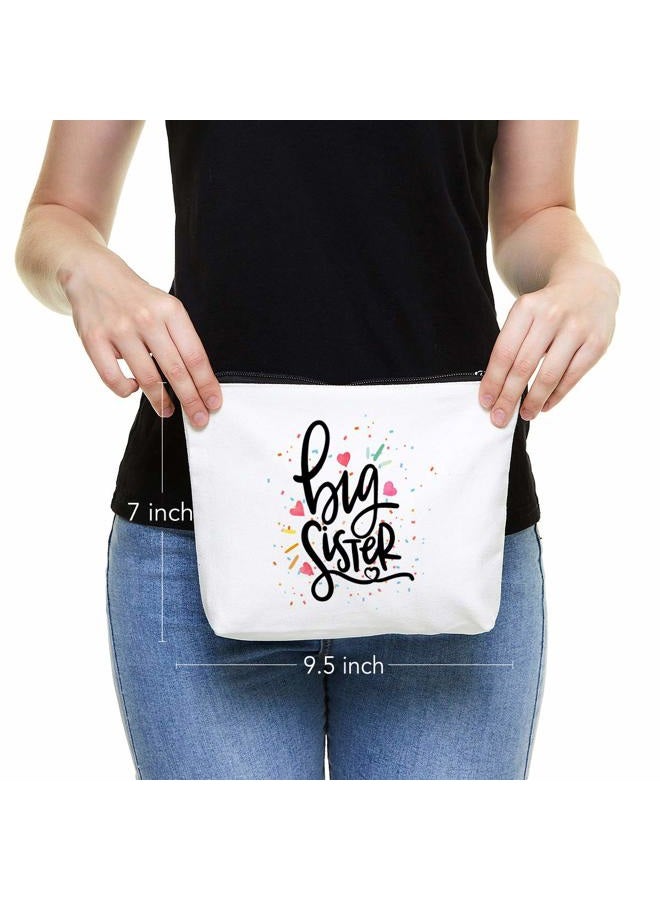 IHopes+ Cute Big Sister Reusable Makeup Bag Big Sister Gifts for Little Girls Best Sister Eco-Friendly Makeup Bag Gifts for Birthday Christmas - Image 2