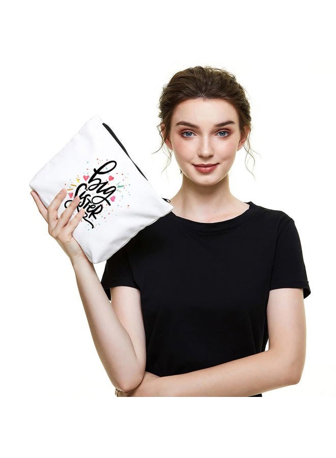 IHopes+ Cute Big Sister Reusable Makeup Bag Big Sister Gifts for Little Girls Best Sister Eco-Friendly Makeup Bag Gifts for Birthday Christmas - Image 5