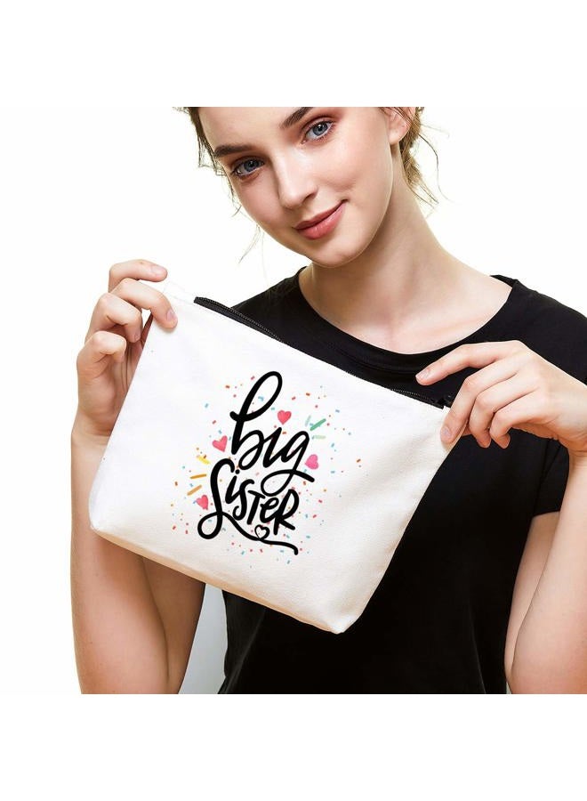 IHopes+ Cute Big Sister Reusable Makeup Bag Big Sister Gifts for Little Girls Best Sister Eco-Friendly Makeup Bag Gifts for Birthday Christmas - Image 3