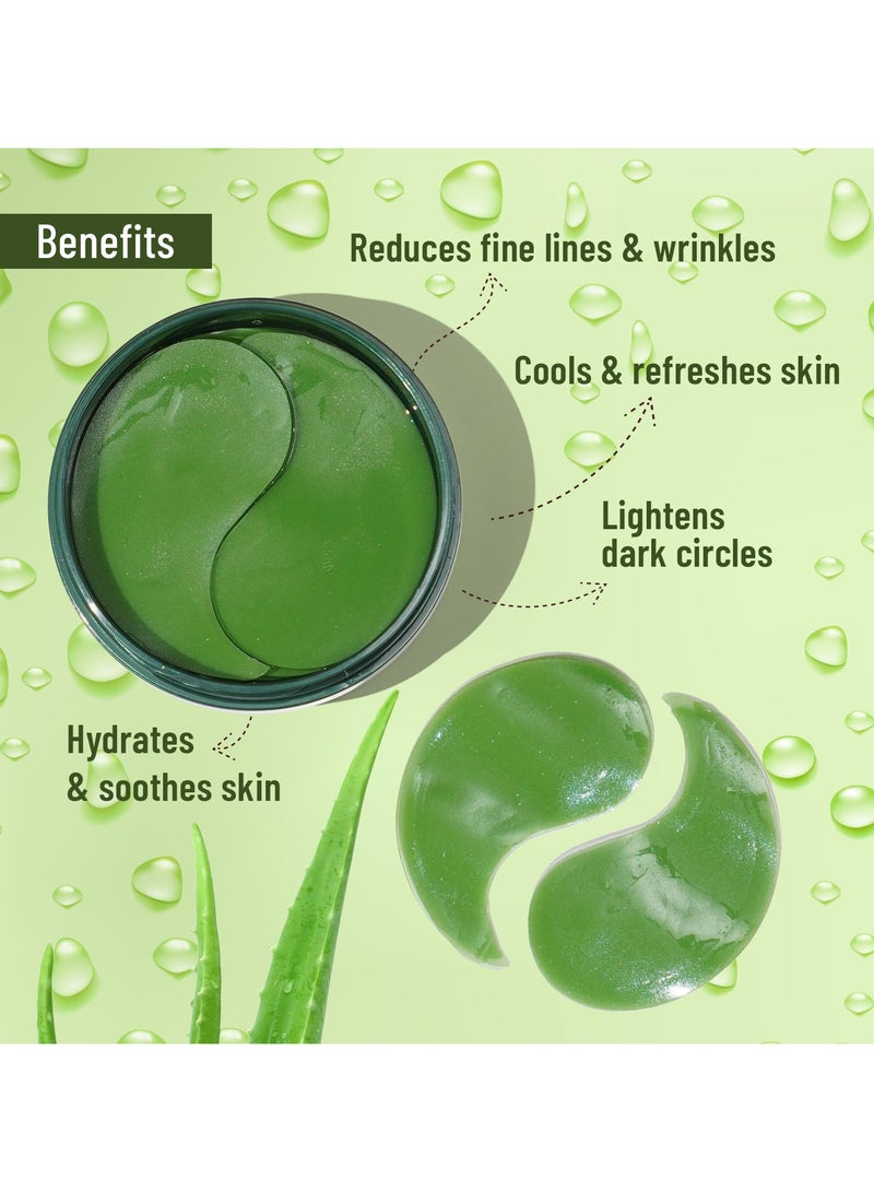 SWISS BEAUTY Swiss Beauty Hydra Anti Wrinkle Eye Serum Patch| Treats Dark Circles, Fine Lines And Wrinkles | Enriched With Collagen And Aloe Vera Extract | Shade- Aloevera, 60 Pcs|  - Image 3