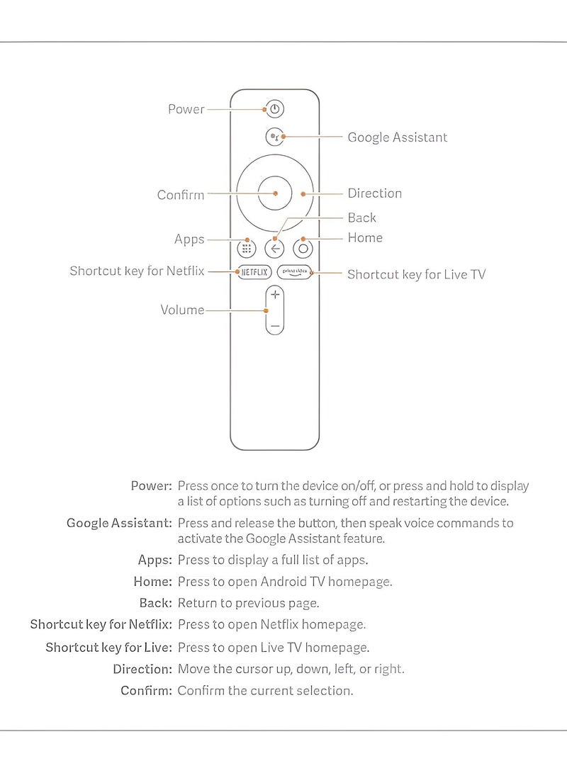 Remote Control for MI Box Voice Command Bluetooth Remote Compatible with MI Android Smart TV 4k Ultra HD Mi Stick with Netflix and Prime Buttons  - Image 3