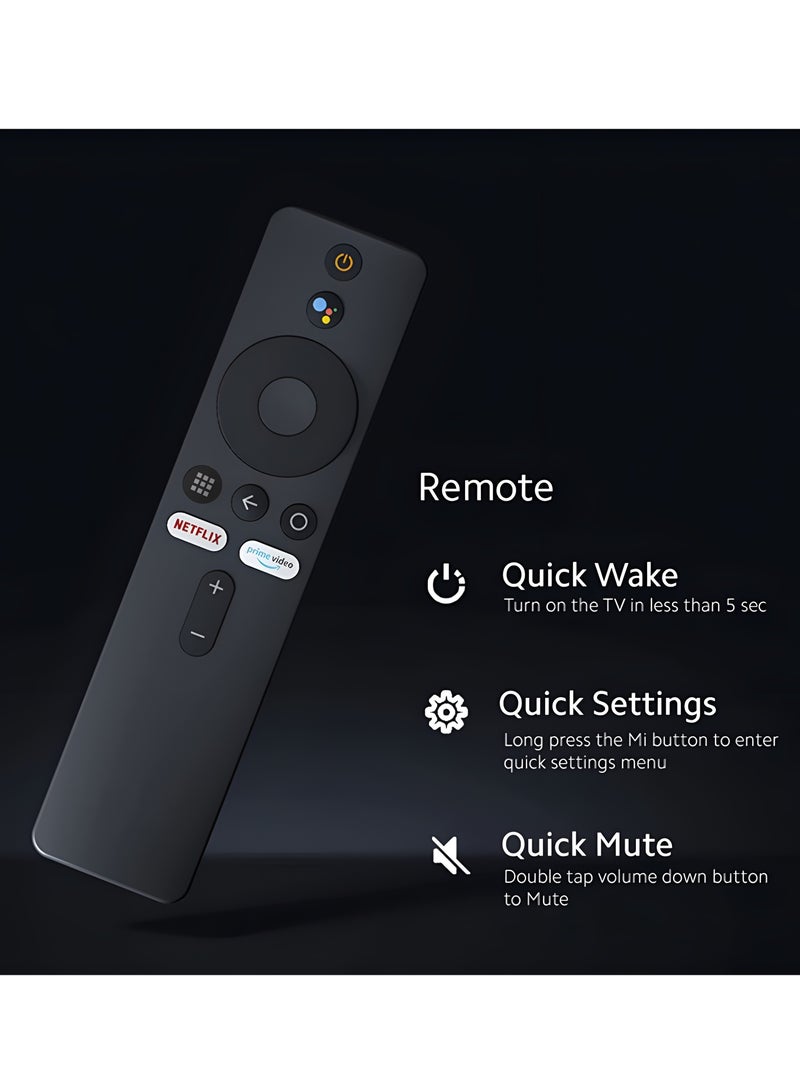 Remote Control for MI Box Voice Command Bluetooth Remote Compatible with MI Android Smart TV 4k Ultra HD Mi Stick with Netflix and Prime Buttons  - Image 2