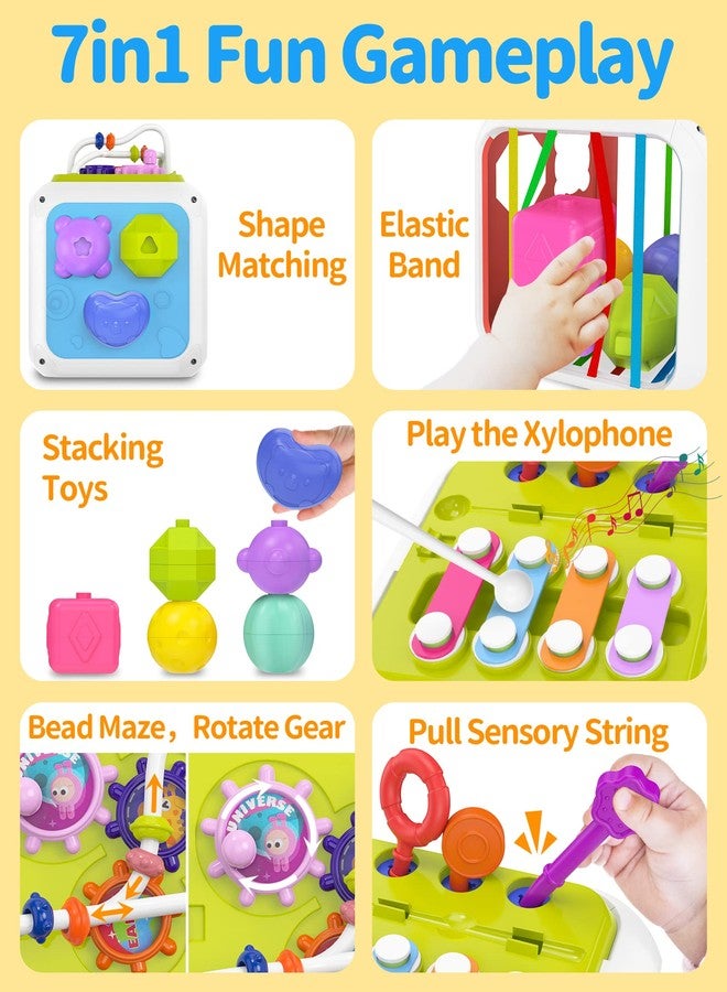 kecristv Montessori Toys for Toddler Girls Boys, Baby Sorter Learning Sensory Activity Cube, Toddler Girl Boy Birthday Gifts, Baby Toys 18+ Months - Image 3